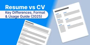 Resume vs CV